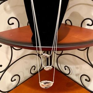 NWOT Chico’s Silver 3-strand Statement Necklace